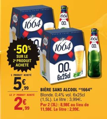 BIÈRE SANS ALCOOL 1664