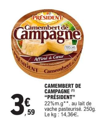 Camembert De Campagne President