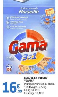 Lessive en poudre GAMA