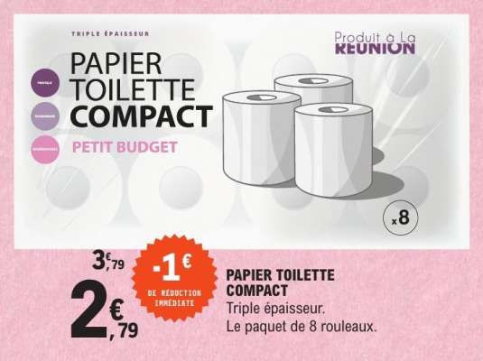 PAPIER TOILETTE COMPACT