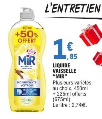 LIQUIDE VAISSELLE MIR