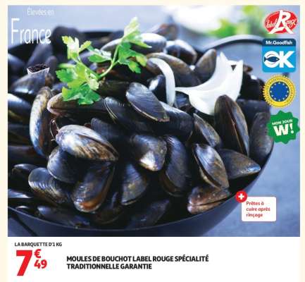 Moules De Bouchot Label Rouge Spécialité Traditionnelle Garantie