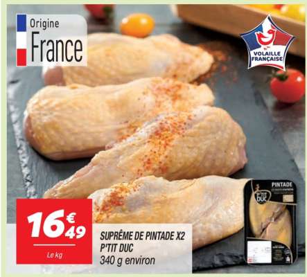 SUPRÊME DE PINTADE X2 P'TIT DUC
