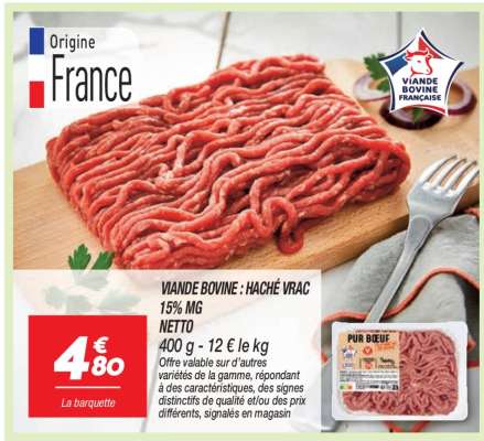 Viande Bovine : Haché Vrac