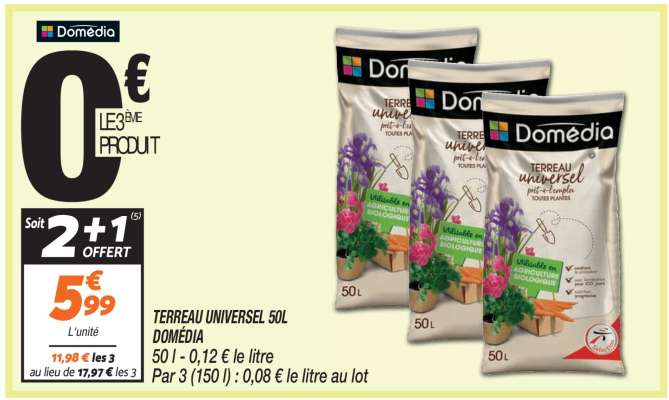 TERREAU UNIVERSEL 50L
