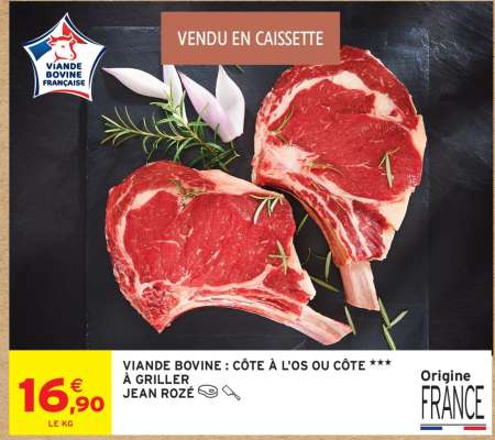 VIANDE BOVINE : CÔTE À L'OS OU CÔTE ***