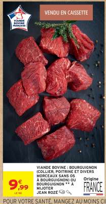 Viande Bovine : Bourguignon***