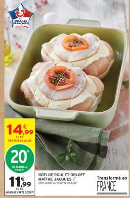Rôti de Poulet Orloff 'Maître Jacques'
