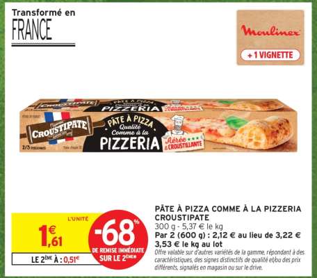 PÂTE À PIZZA COMME À LA PIZZERIA CROUSTIPATE