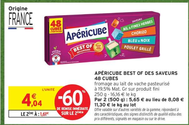 APÉRICUBE BEST OF DES SAVEURS 48 CUBES