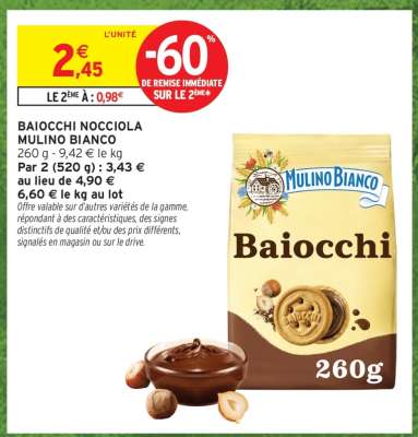 Baiocchi Nocciola Mulino Bianco