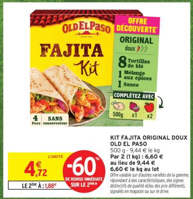 KIT FAJITA ORIGINAL DOUX OLD EL PASO
