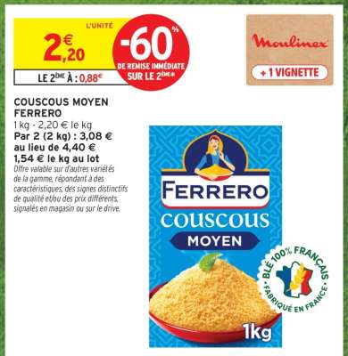 Couscous Moyen Ferrero