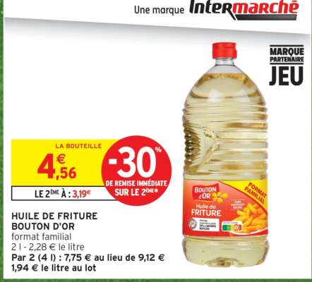 HUILE DE FRITURE BOUTON D'OR