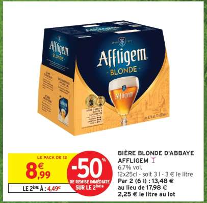 BIÈRE BLONDE D'ABBAYE “AFFLIGEM”