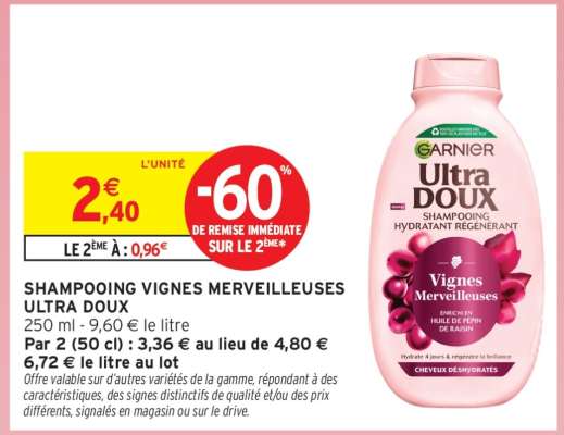 Shampooing Vignes Merveilleuses Ultra Doux