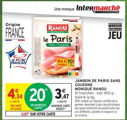 JAMBON DE PARIS SANS COUENNE