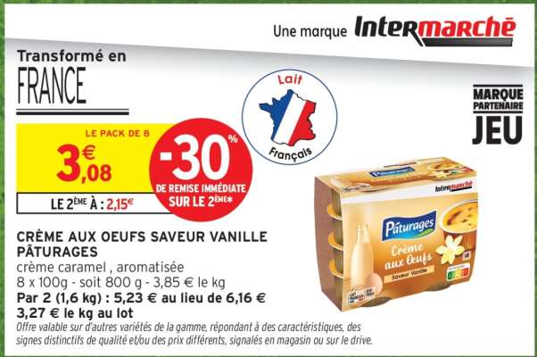 CRÈME AUX OEUFS SAVEUR VANILLE PÂTURAGES