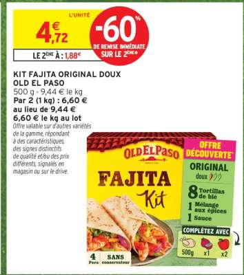 KIT FAJITA ORIGINAL DOUX OLD EL PASO
