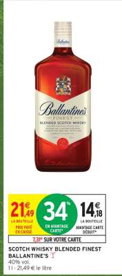 SCOTCH WHISKY BLENDED FINEST BALLANTINE'S