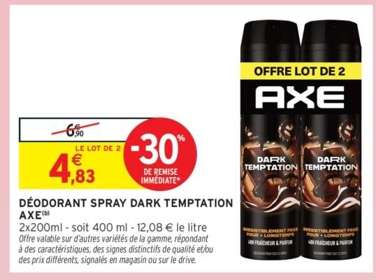 DÉODORANT SPRAY DARK TEMPTATION AXE