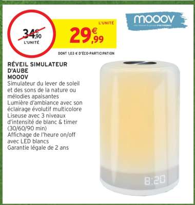 RÉVEIL SIMULATEUR D'AUBE MOOOV