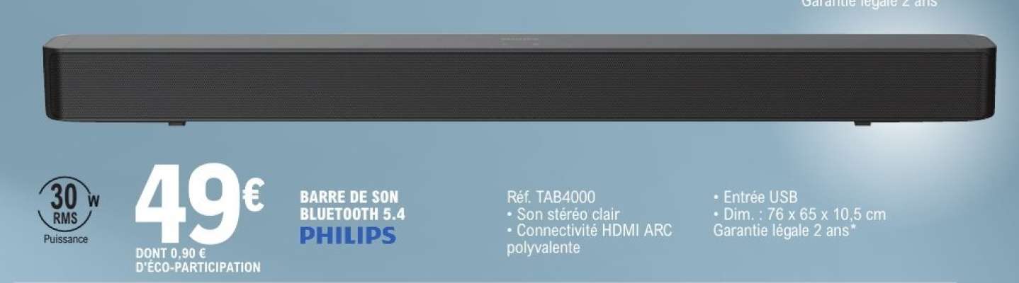 PHILIPS BARRE DE SON BLUETOOTH 5.4