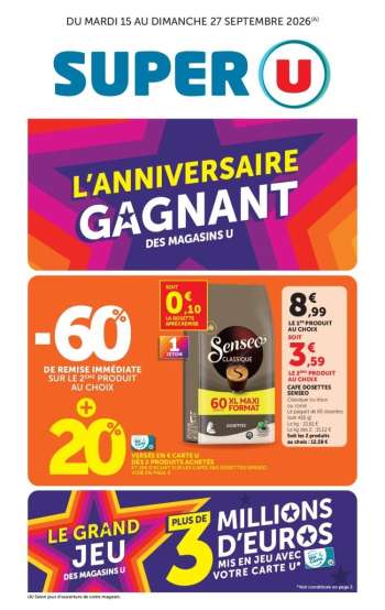 Catalogue SUPER U - 15/09/2026 - 27/09/2026.