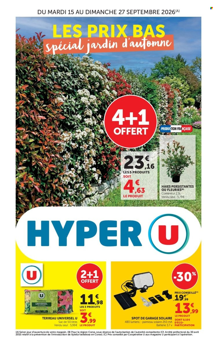 Catalogue HYPER U - 15/09/2026 - 27/09/2026. Page 1