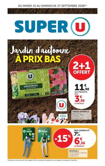 Catalogue SUPER U - 15/09/2026 - 27/09/2026.