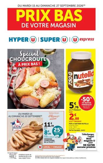 Catalogue Magasins U - 15/09/2026 - 27/09/2026.