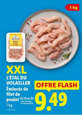 L'ÉTAL DU VOLAILLER Émincés de filet de poulet