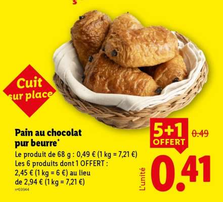 Pain au chocolat pur beurre