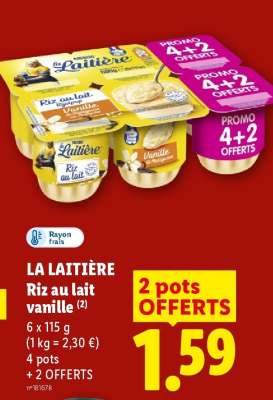 La Laitière riz au lait vanille