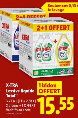 X-TRA Lessive liquide Total