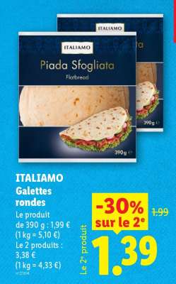 ITALIAMO Galettes rondes