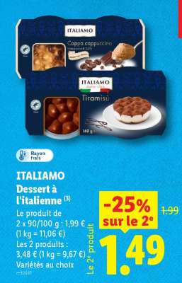ITALIAMO Dessert à l'italienne