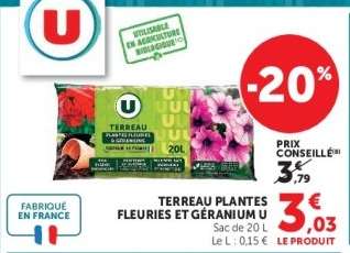 TERREAU PLANTES FLEURIES ET GÉRANIUM U