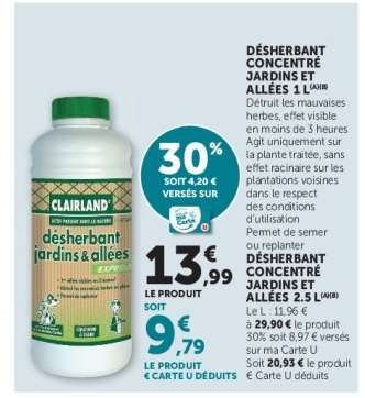 DÉSHERBANT CONCENTRÉ JARDINS ET ALLÉES 1 L