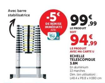 Echelle télescopique 3.8m