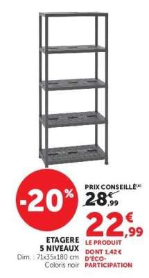 ÉTAGÈRE 5 NIVEAUX
