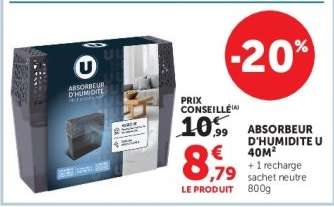 ABSORBEUR D'HUMIDITE U 40M²