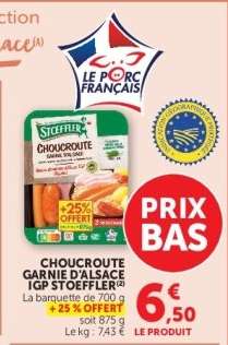 CHOUCROUTE GARNIE D'ALSACE IGP STOEFFLER