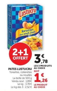 PÂTES 'LUSTUCRU'