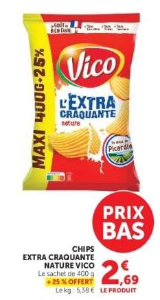 Chips Extra Craquante Nature Vico