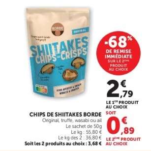 CHIPS DE SHIITAKES BORDE
