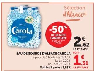 EAU DE SOURCE D'ALSACE CAROLA