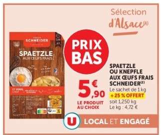 Spaetzle ou Knepfle aux oeufs frais Schneider