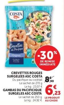 CREVETTES ROUGES SURGELEES ASC COSTA