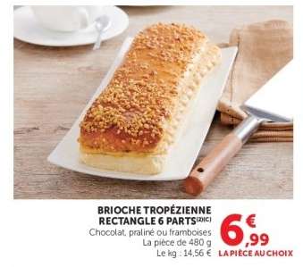 BRIOCHE TROPEZIENNE RECTANGLE 6 PARTS